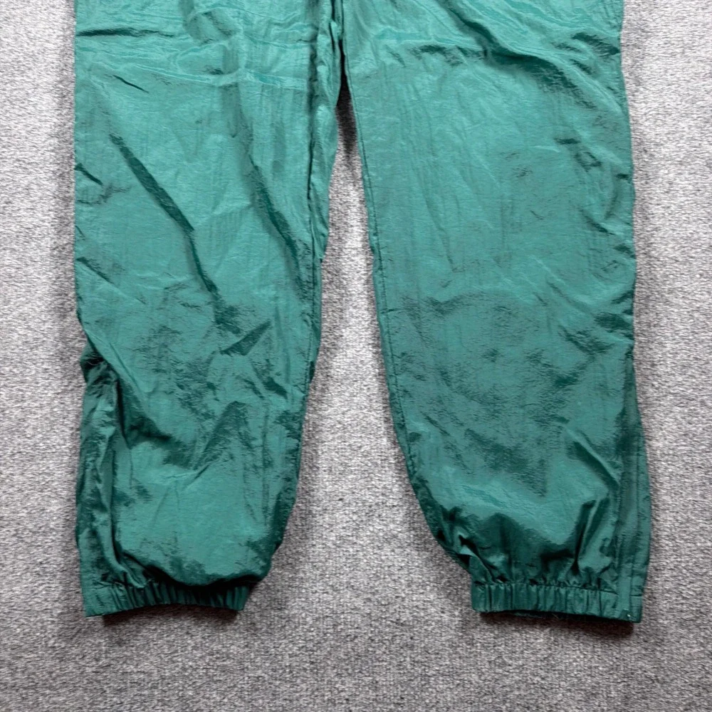 Vintage Adidas Nylon Track Pants Lined Mens XL Green Windbreaker Joggers Zipper